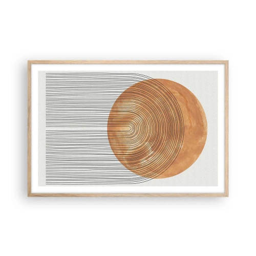 Plakát v rámu světlý dub - Slunečná kompozice - 91x61 cm