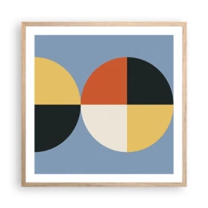 Plakát v rámu světlý dub - Koukej a počítej - 60x60 cm