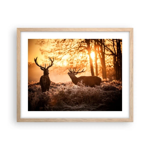 Plakát v rámu světlý dub - Sen myslivce - 50x40 cm