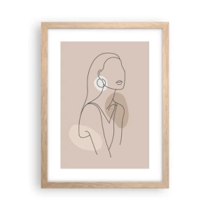 Plakát v rámu světlý dub - Dívčí ikona - 30x40 cm