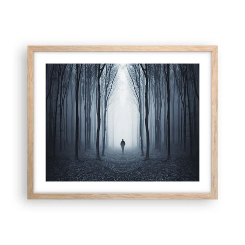Plakát v rámu světlý dub - A všechno jednoduché a jasné - 50x40 cm