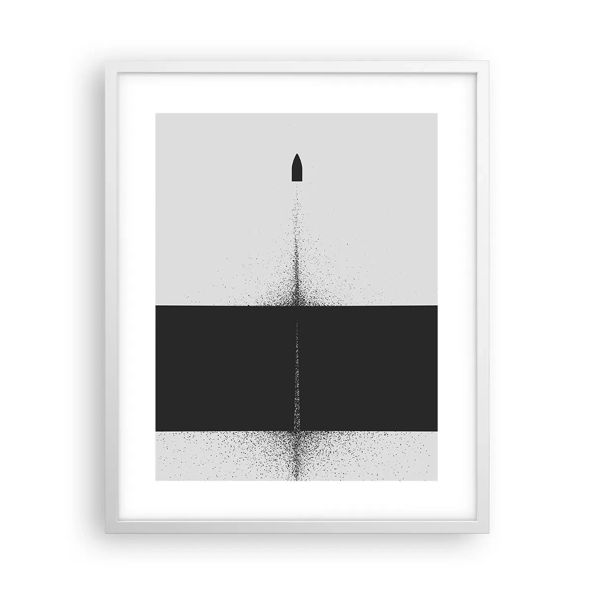 Plakát v bílém rámu - Přímo k cílu - 40x50 cm