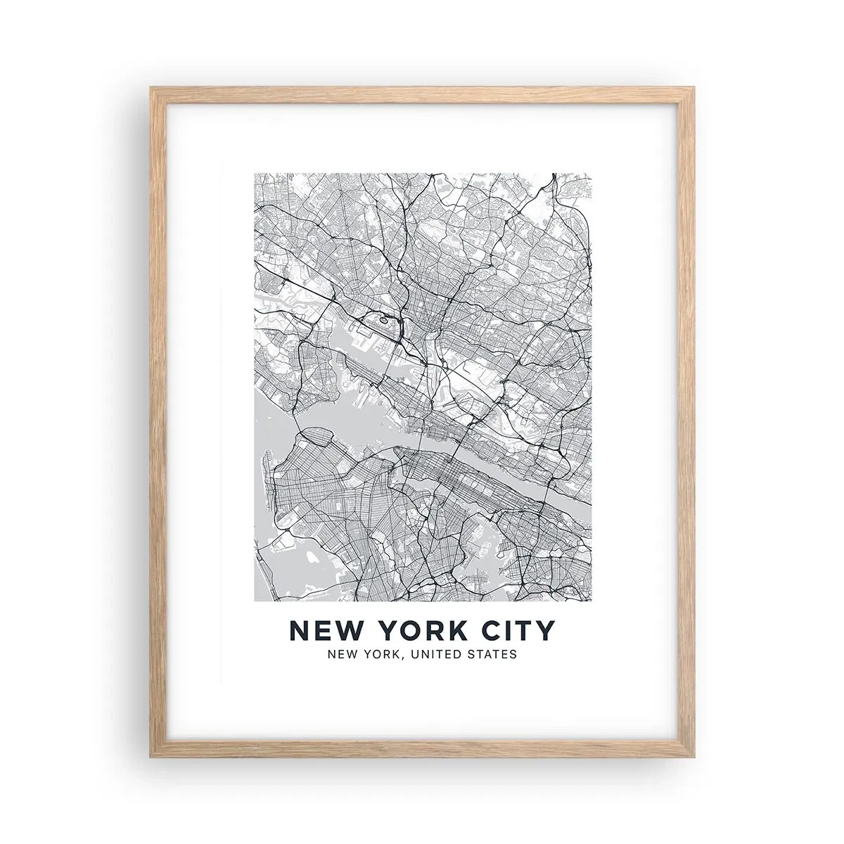 Plakát v rámu světlý dub - Anatomie metropole - 40x50 cm