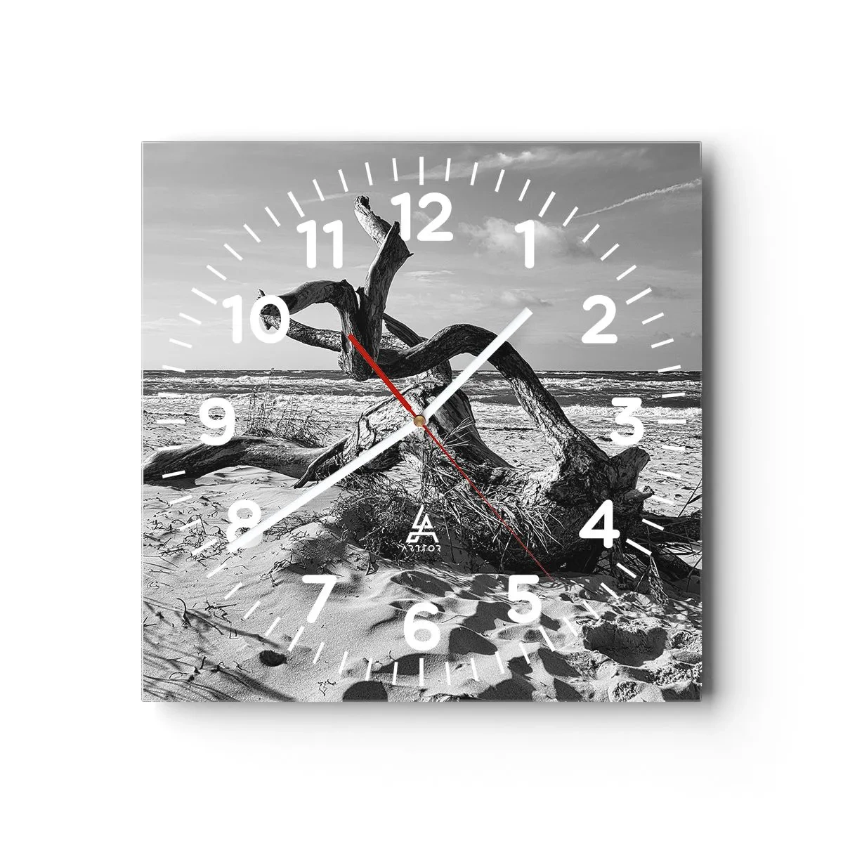 Nástěnné hodiny - Mořská socha - 30x30 cm