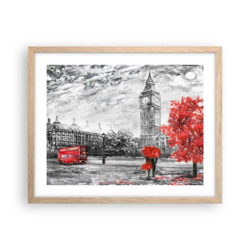 Plakát v rámu světlý dub - Vzrušující den - 50x40 cm