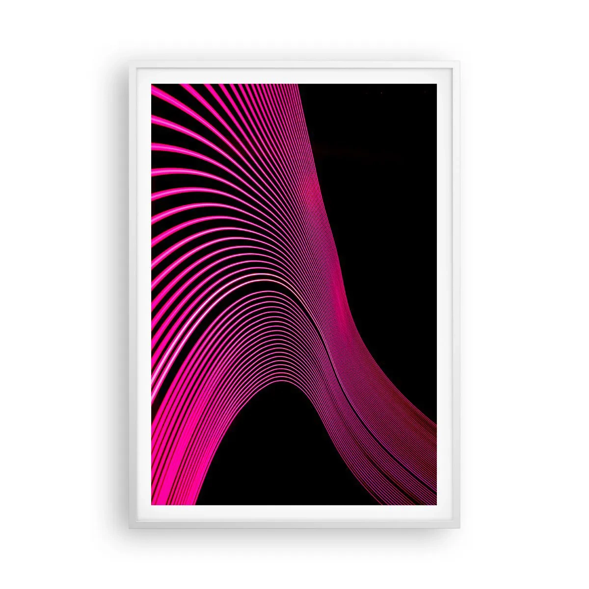 Plakát v bílém rámu - Alej světla - 70x100 cm