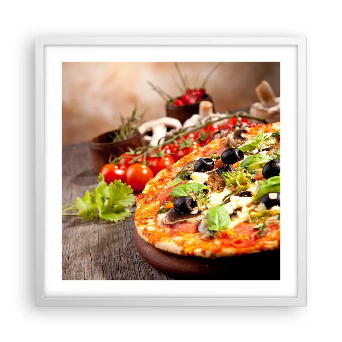 Plakát v bílém rámu - Z telurických složek - 50x50 cm