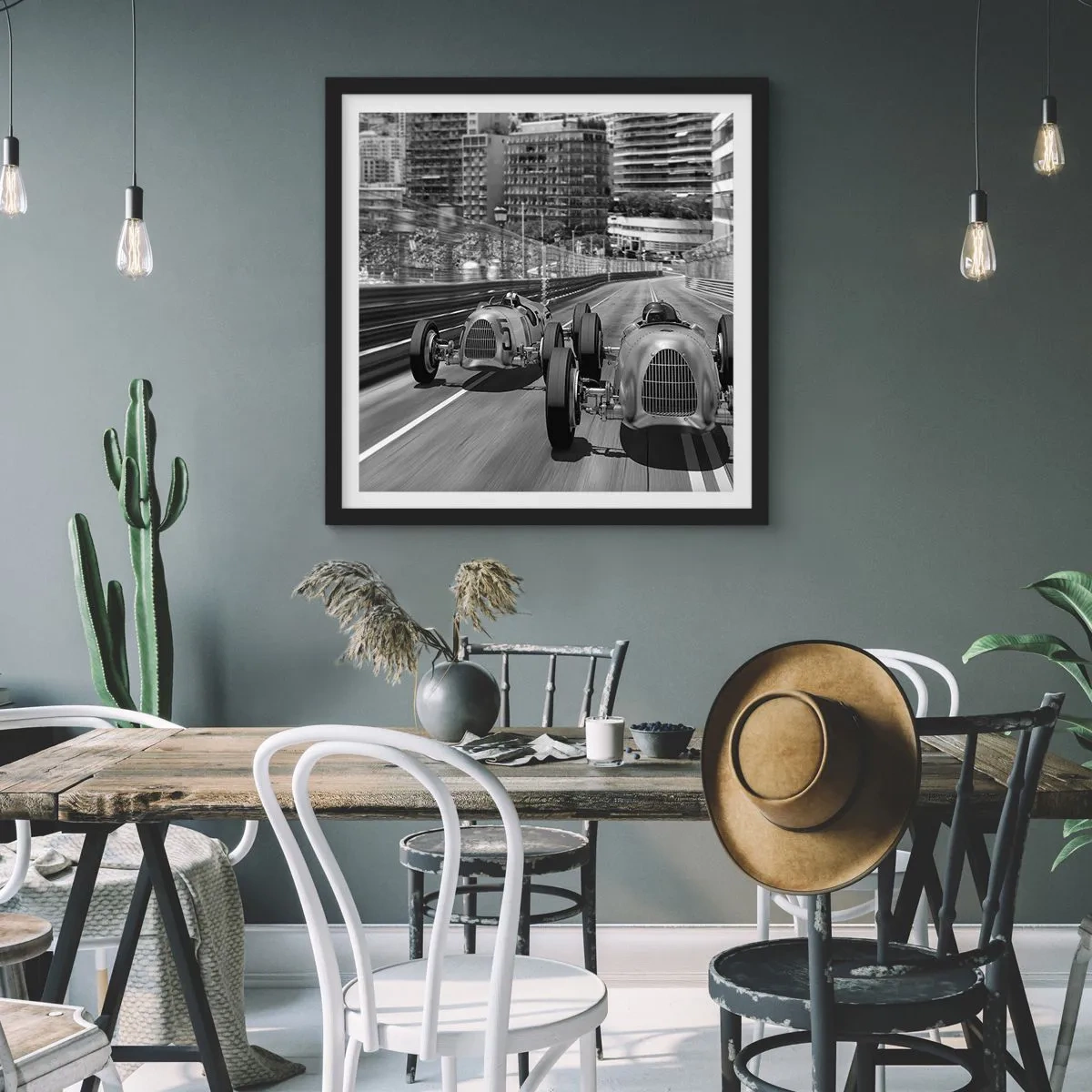 Plakát v černém rámu - Kdysi dávno v Monte Carlu - 50x50 cm