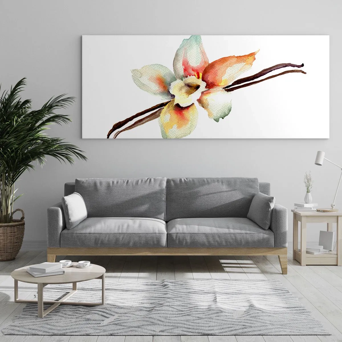 Obraz na skle - Barvičkou rozlitá sladkost - 100x40 cm