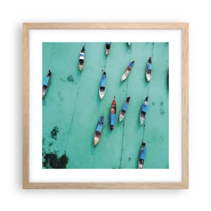 Plakát v rámu světlý dub - V radostném očekávání - 40x40 cm