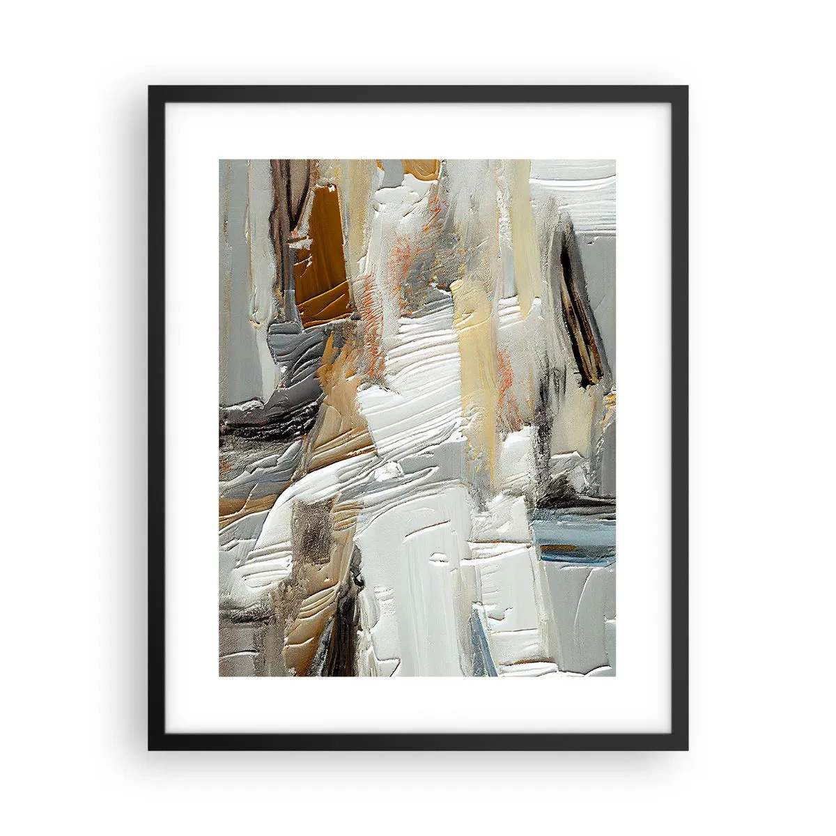 Plakát v černém rámu - Barevné nahromadění - 40x50 cm