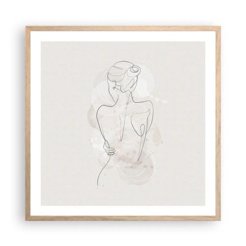 Plakát v rámu světlý dub - Jako citlivý nástroj - 60x60 cm