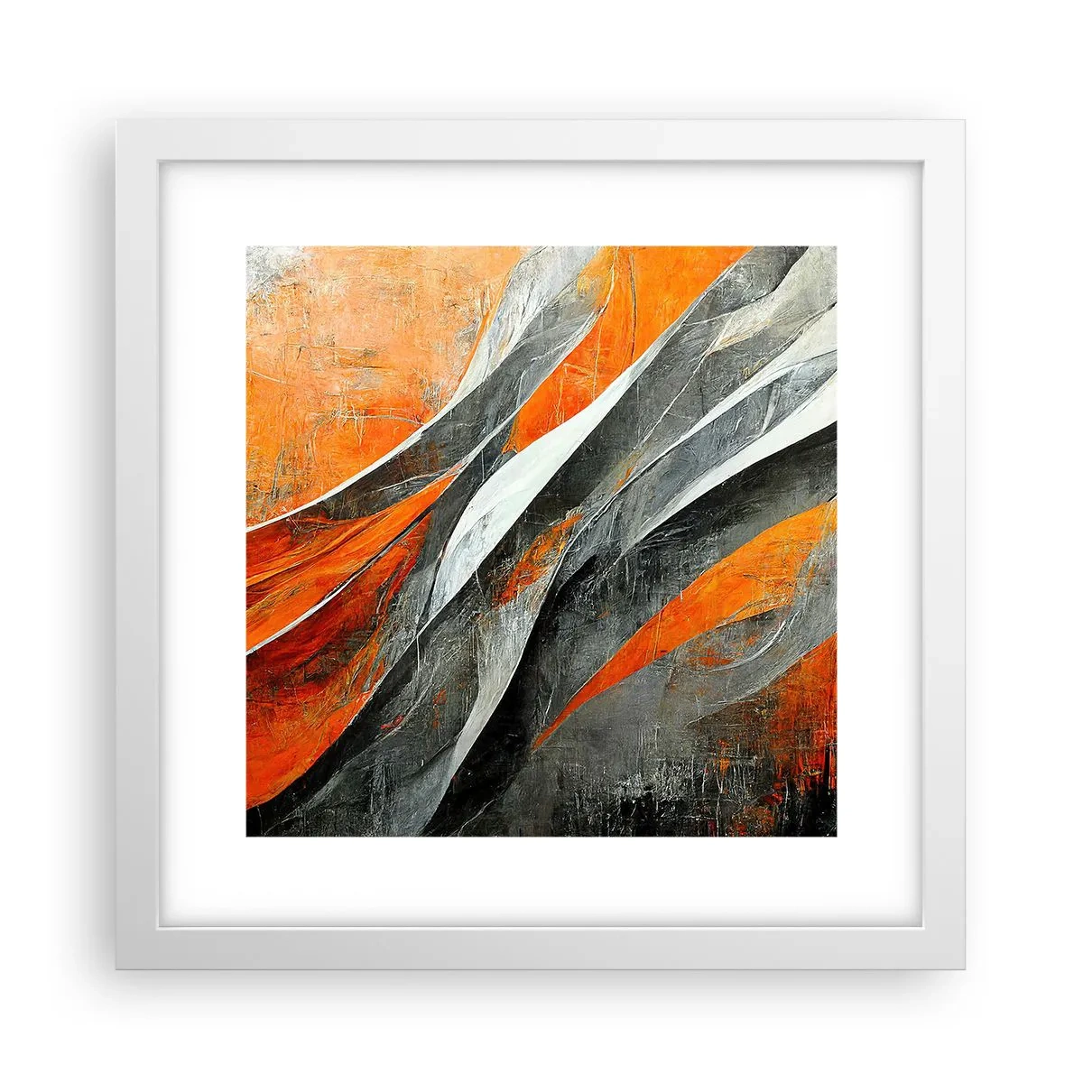 Plakát v bílém rámu - Žár a chlad - 30x30 cm