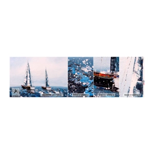 Vzor Fototapety Samolepicí Deluxe Sticker - Bratrství větru - Plachetnice, Krajina, Pobřeží - 100x30 cm