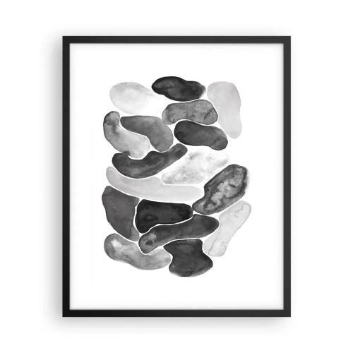 Plakát v černém rámu - Kamenitá abstrakce - 40x50 cm
