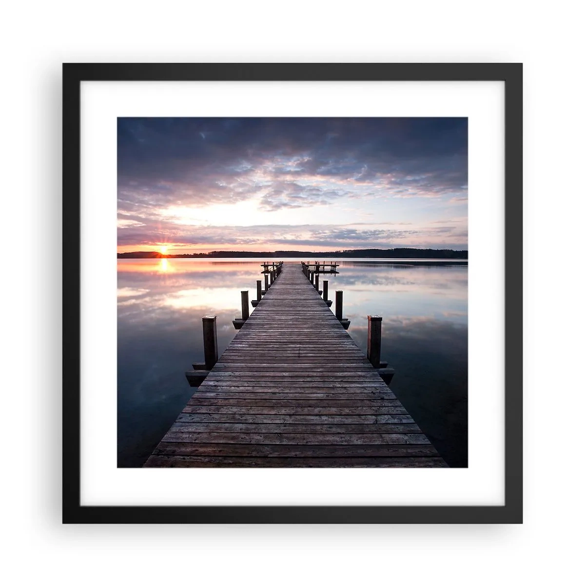 Plakát v černém rámu - Tichá hranice mezi dnem a nocí - 40x40 cm
