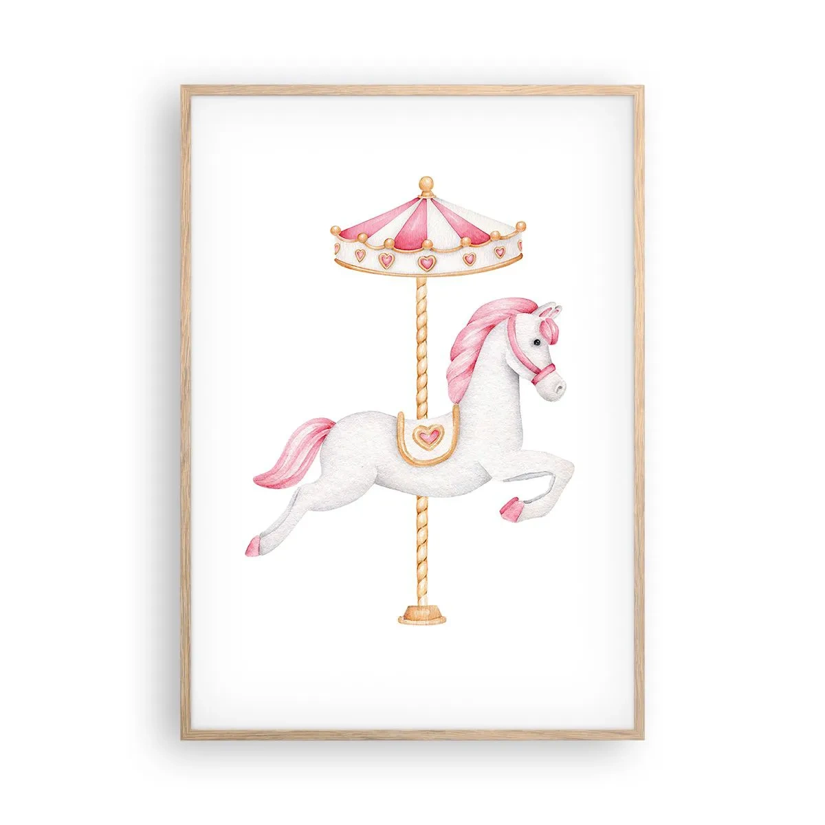 Plakát v rámu světlý dub - Vyrazil z kopýtka - 70x100 cm