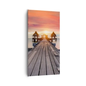 Obraz na plátně - Západ na východě - 65x120 cm