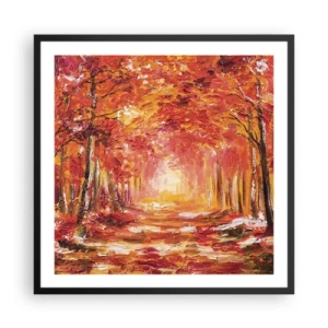 Plakát v černém rámu - Měděný les - 60x60 cm