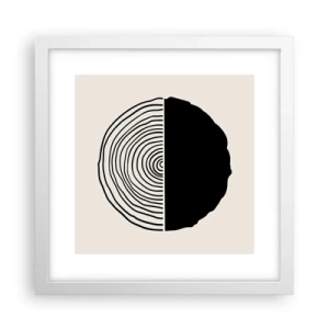 Plakát v bílém rámu - Půl na půl - 30x30 cm