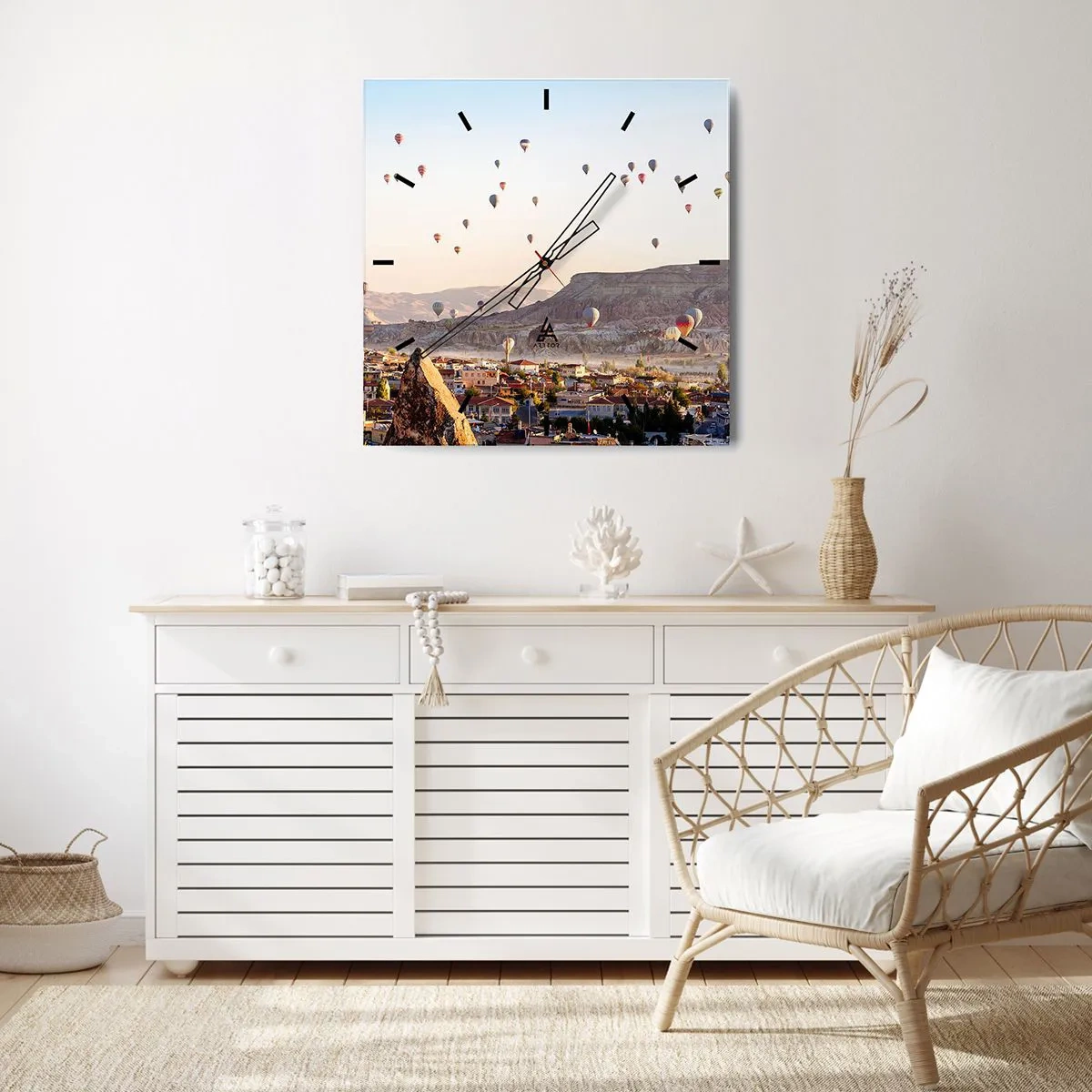 Nástěnné hodiny - Jako lodě na obloze - 30x30 cm