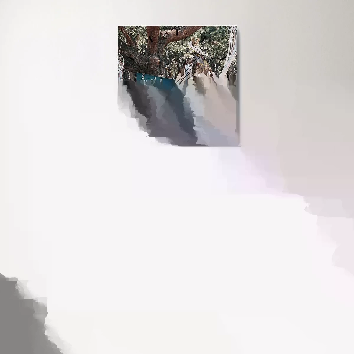 Nástěnné hodiny - Make love… - 30x30 cm