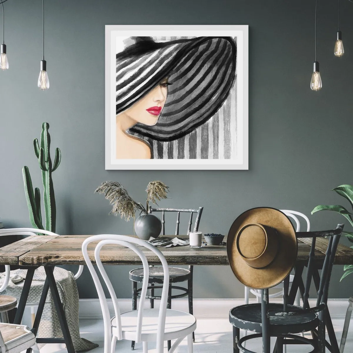 Plakát v bílém rámu - Kde tě hledat? - 40x40 cm