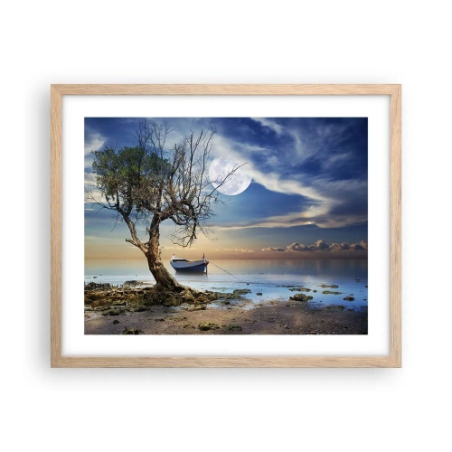 Plakát v rámu světlý dub - Je to konec nebo začátek? - 50x40 cm