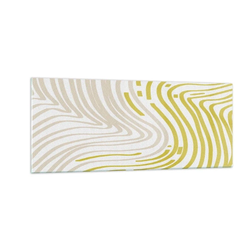 Obraz na skle - Kompozice s mírným ohybem - 100x40 cm