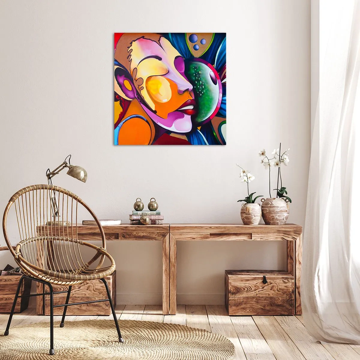 Obraz na plátně - Dotknout se barvou - 70x70 cm