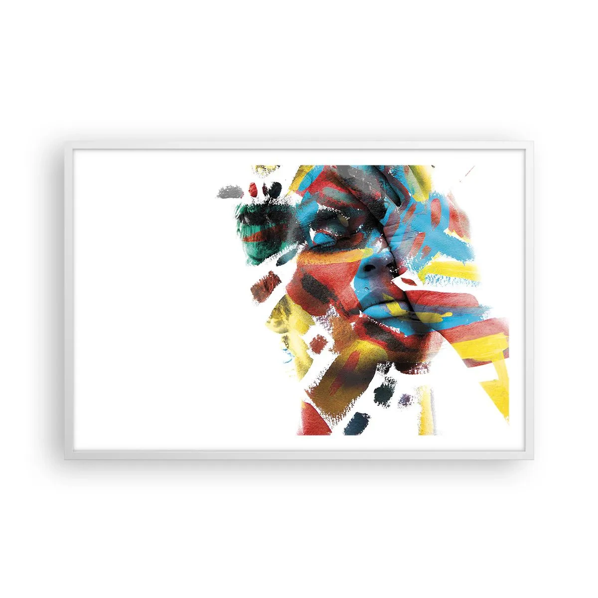 Plakát v bílém rámu - Pestrá osobnost - 91x61 cm