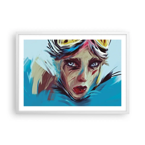 Plakát v bílém rámu - Silniční válečnice - 70x50 cm