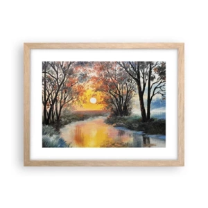 Plakát v rámu světlý dub - Podzimní nádech - 40x30 cm