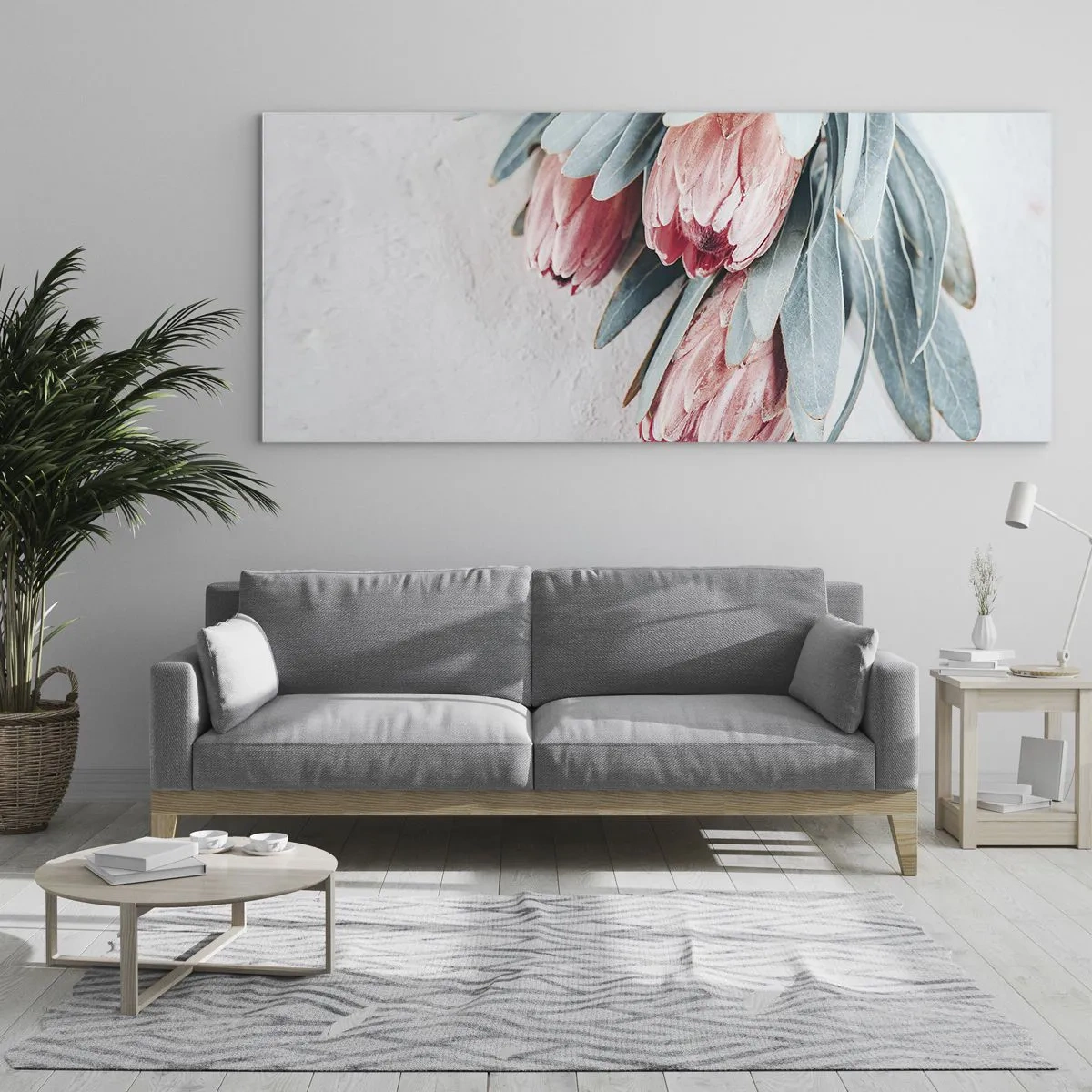 Obraz na skle - Zahanbené svou vlastní krásou - 120x50 cm