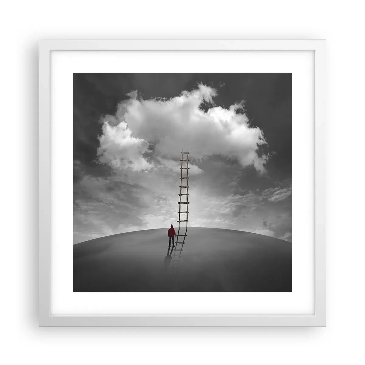 Plakát v bílém rámu - Všechno je možné - 40x40 cm