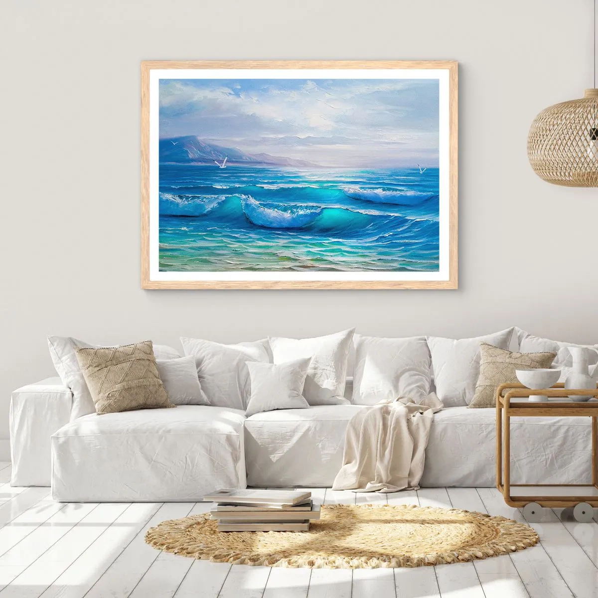 Plakát v rámu světlý dub - Přináší ukojení - 50x40 cm