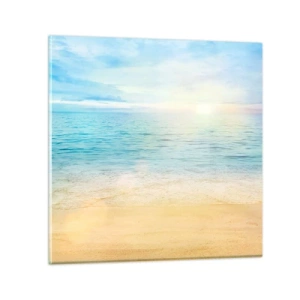 Obraz na skle - Velká modř - 70x70 cm