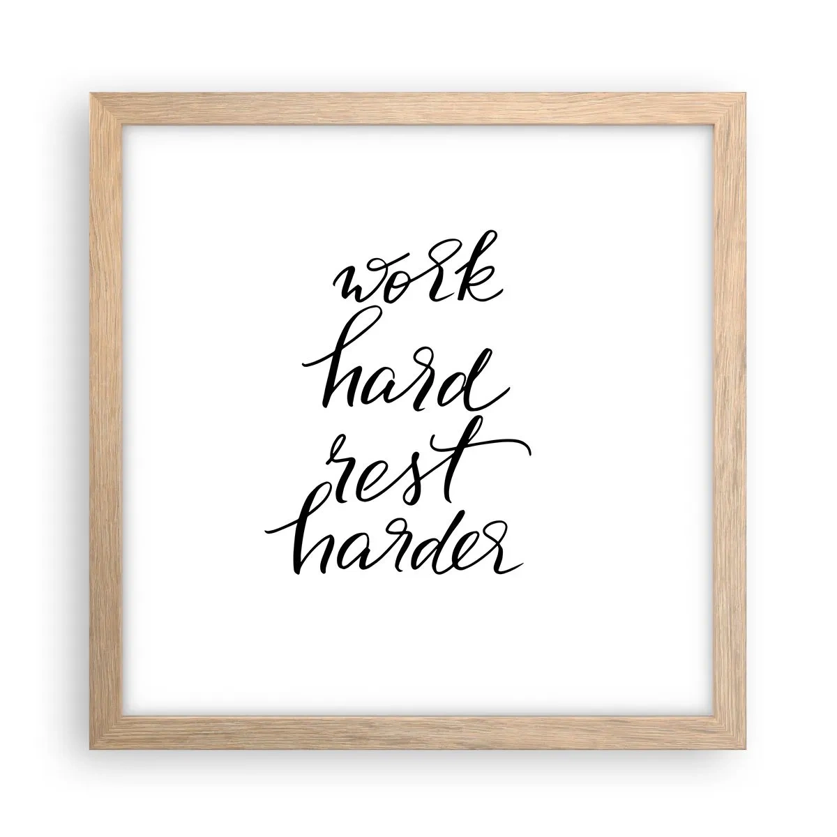 Plakát v rámu světlý dub - Životní rovnováha - 30x30 cm