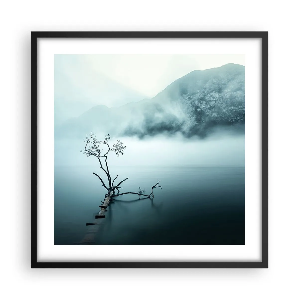 Plakát v černém rámu - Z vody a mlhy - 50x50 cm