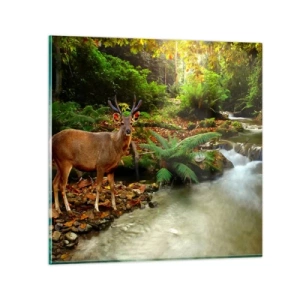 Obraz na skle - Vítám v mém světě - 30x30 cm