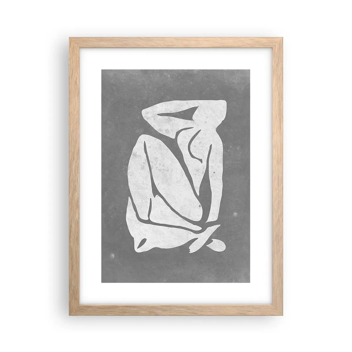 Plakát v rámu světlý dub - V zádumčivosti - 30x40 cm