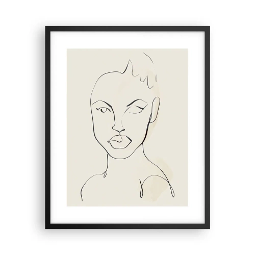 Plakát v černém rámu - Obrys smyslnosti - 40x50 cm