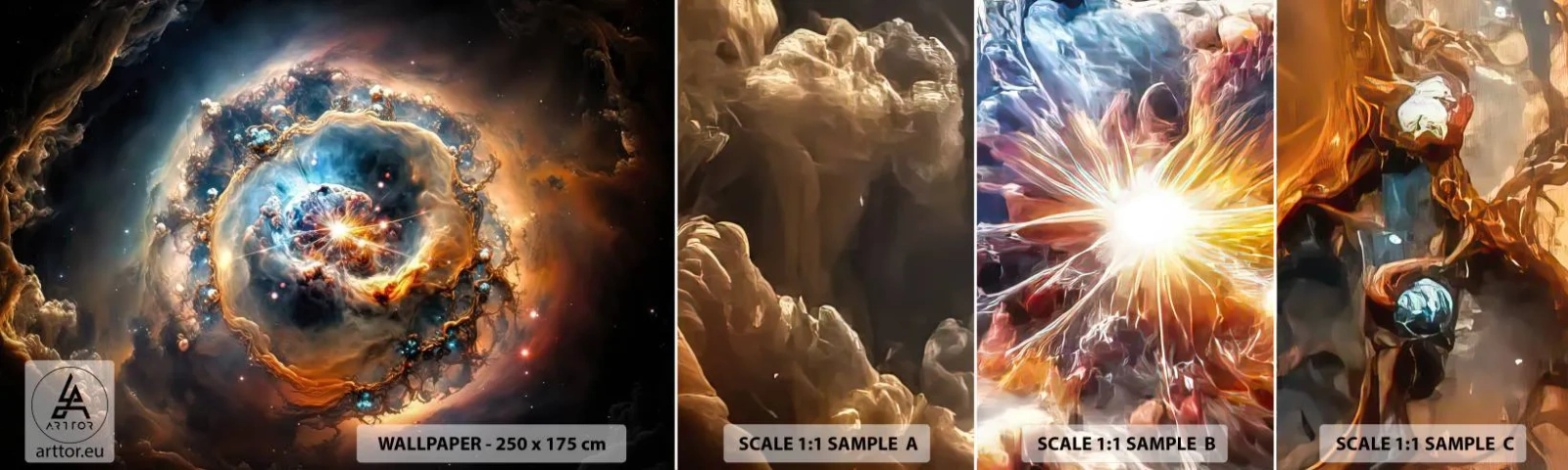 Vzor Fototapety Samolepicí Deluxe Sticker - Začátek - Vesmír, Kosmos, Galaxie - 100x30 cm