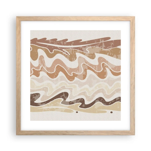 Plakát v rámu světlý dub - Dobrá energie – dobré emoce - 40x40 cm