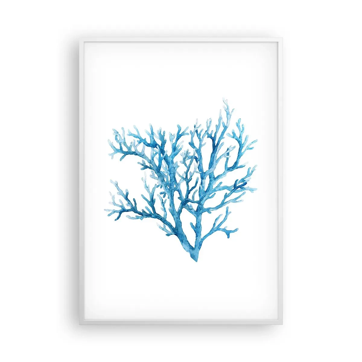 Plakát v bílém rámu - Mořský filigrán - 70x100 cm
