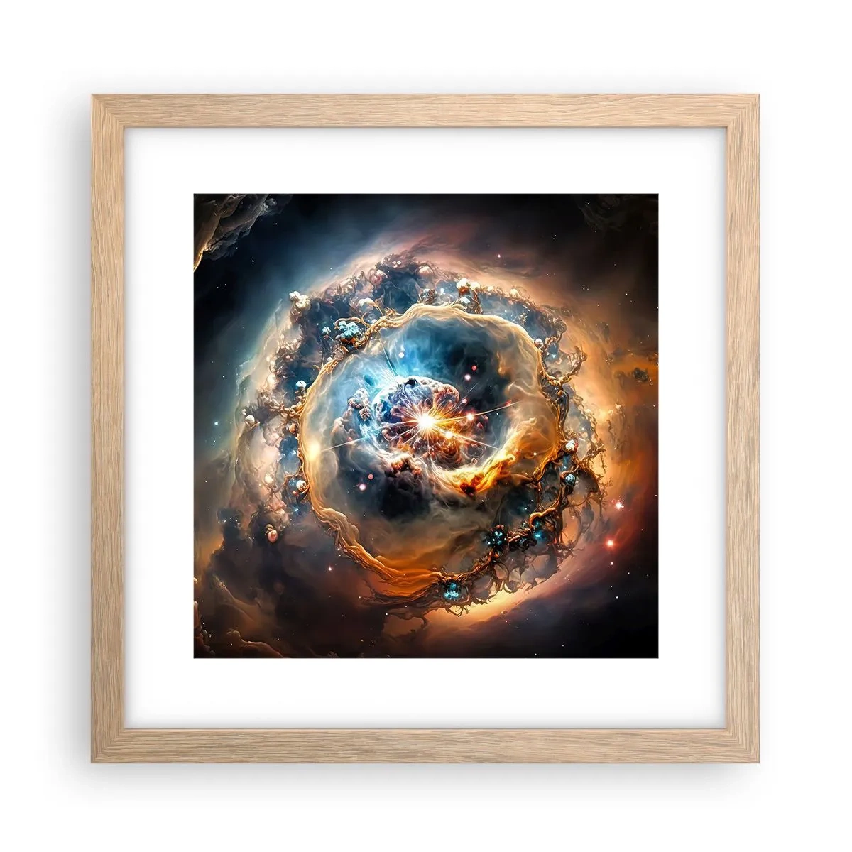 Plakát v rámu světlý dub - Začátek - 30x30 cm