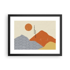 Plakát v černém rámu - V japonském duchu - 40x30 cm
