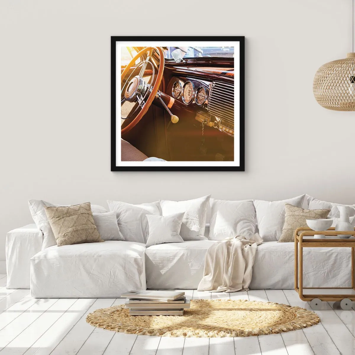 Plakát v černém rámu - Závan luxusu z minulosti - 60x60 cm