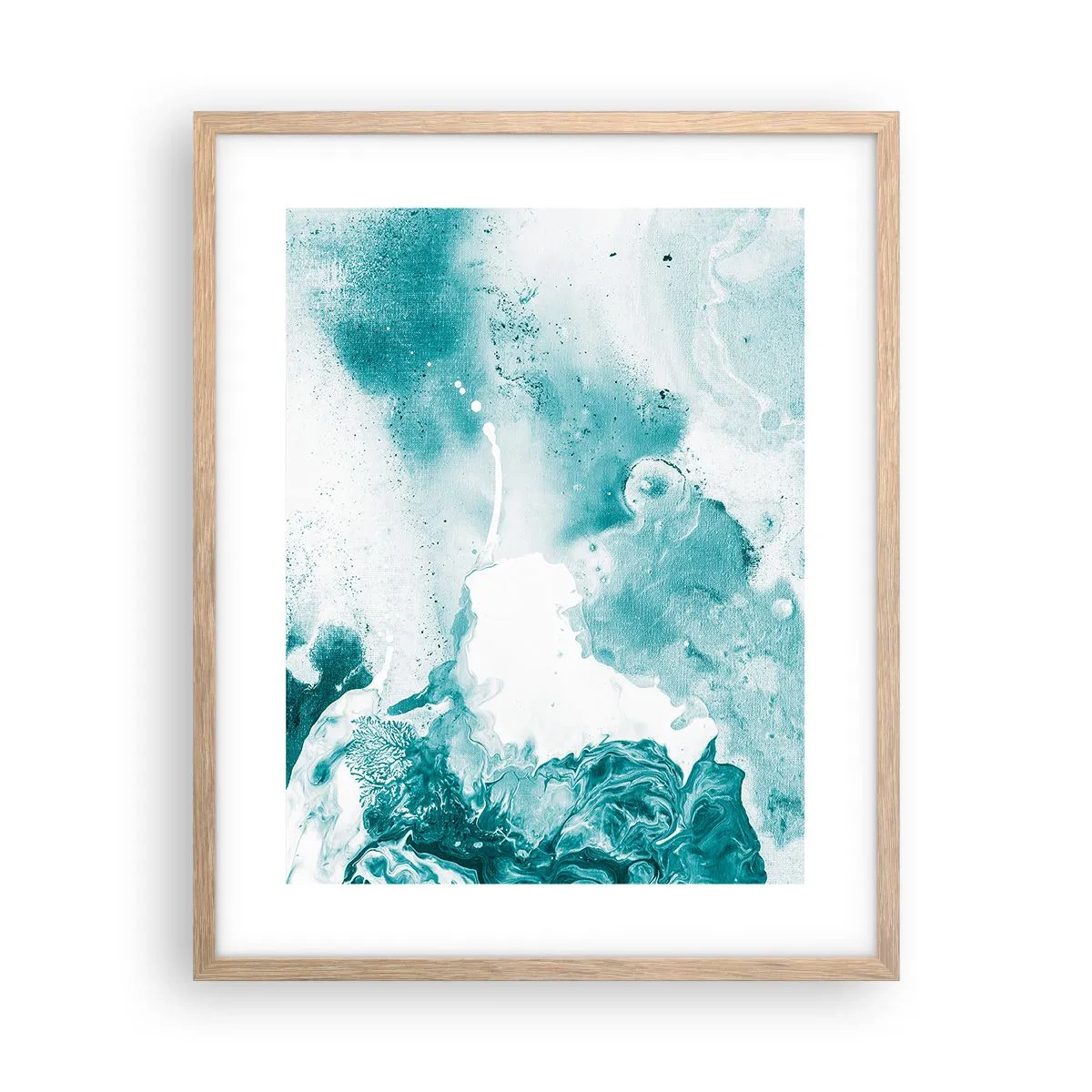 Plakát v rámu světlý dub - Povodí modré - 40x50 cm