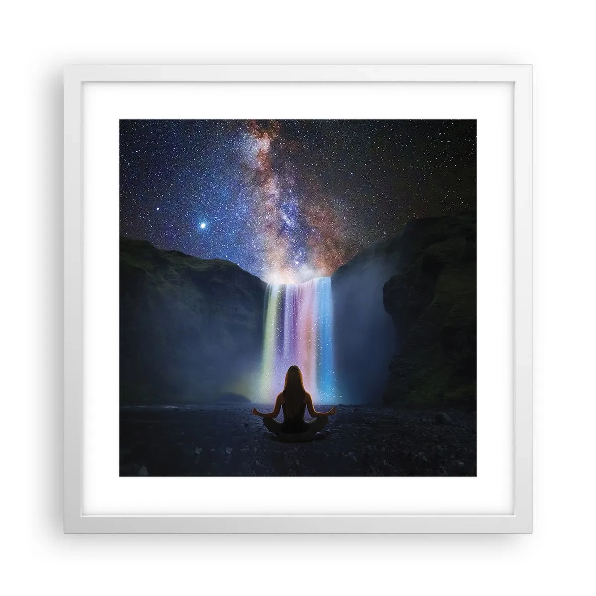 Plakát v bílém rámu - Absolutní harmonie - 40x40 cm